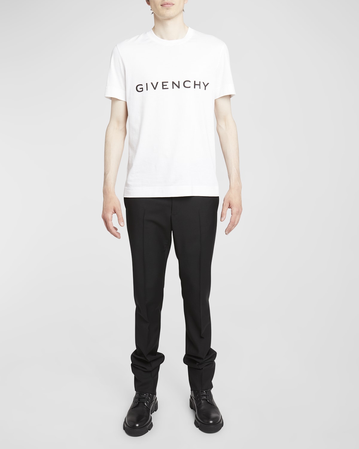 Givenchy Men's Basic Logo Crew T-Shirt