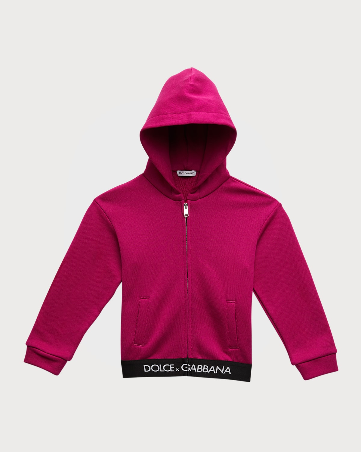 Dolce&Gabbana Girl's Logo-Print Waistband Hoodie, Size 12M-30M