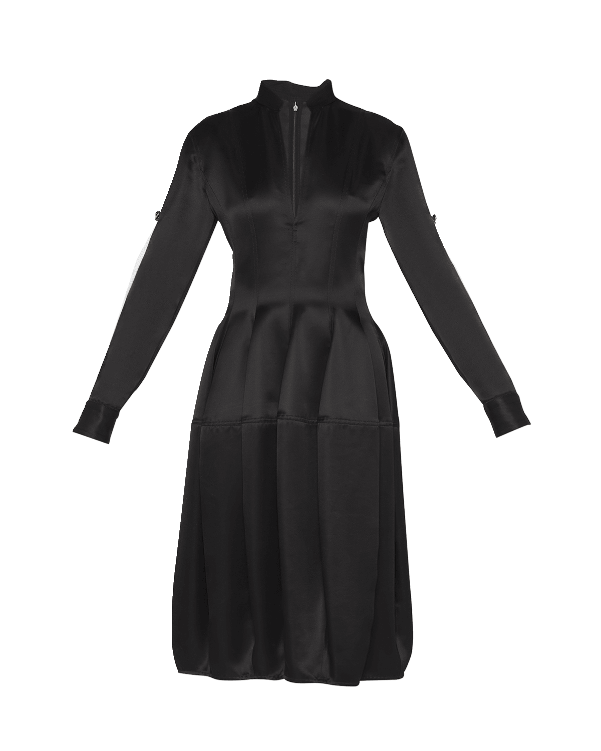 Bottega Veneta Silk Midi Dress with Adjustable Sleeves