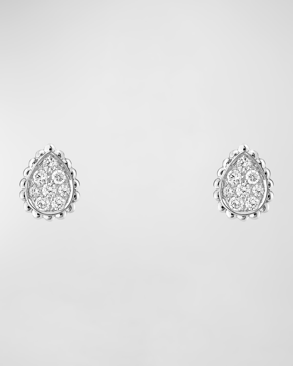 Boucheron Serpent Boheme 18K White Gold Diamond Stud Earrings