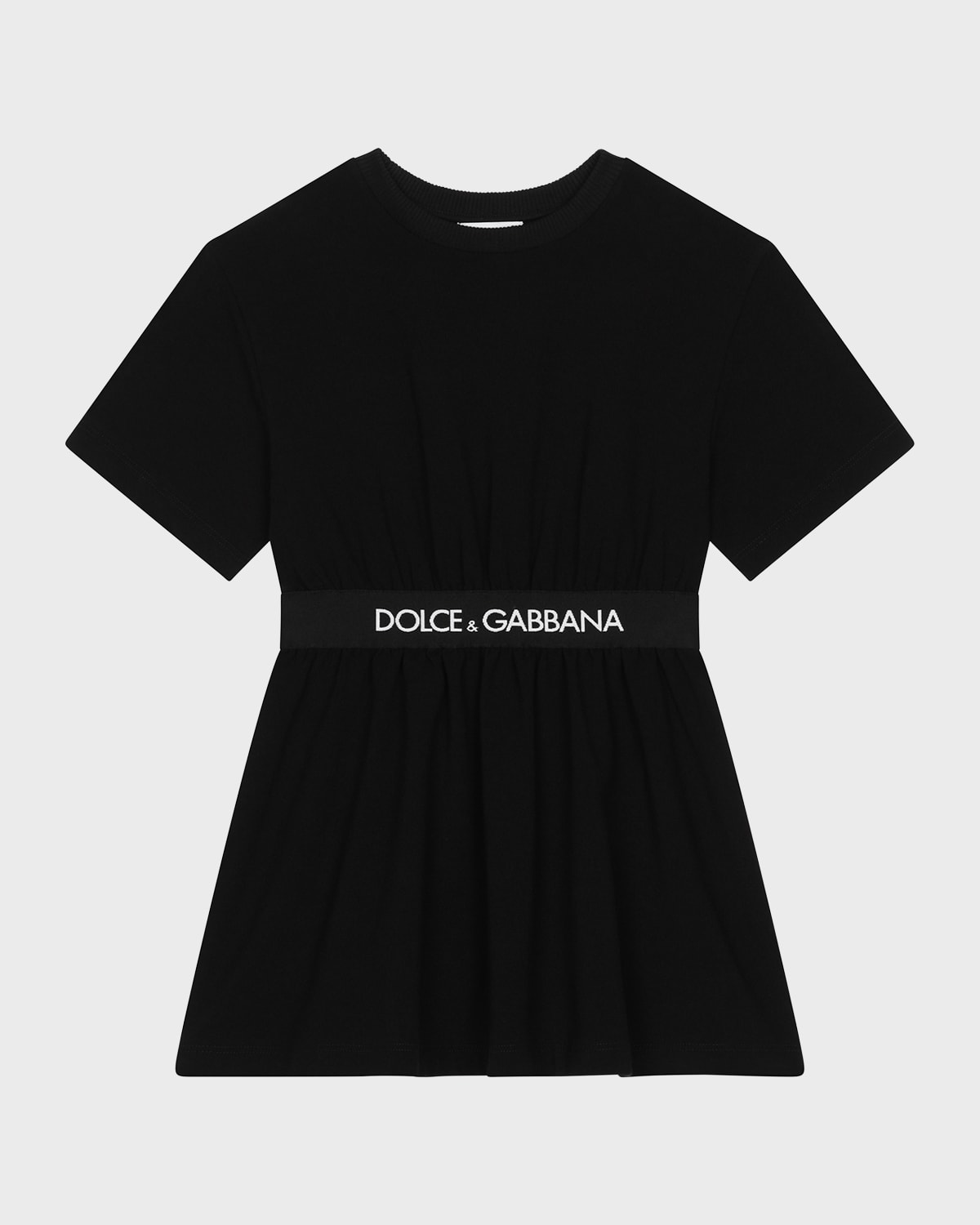 Dolce&Gabbana Girl's Logo Waist Dress W/ Bloomers, Size 2-6