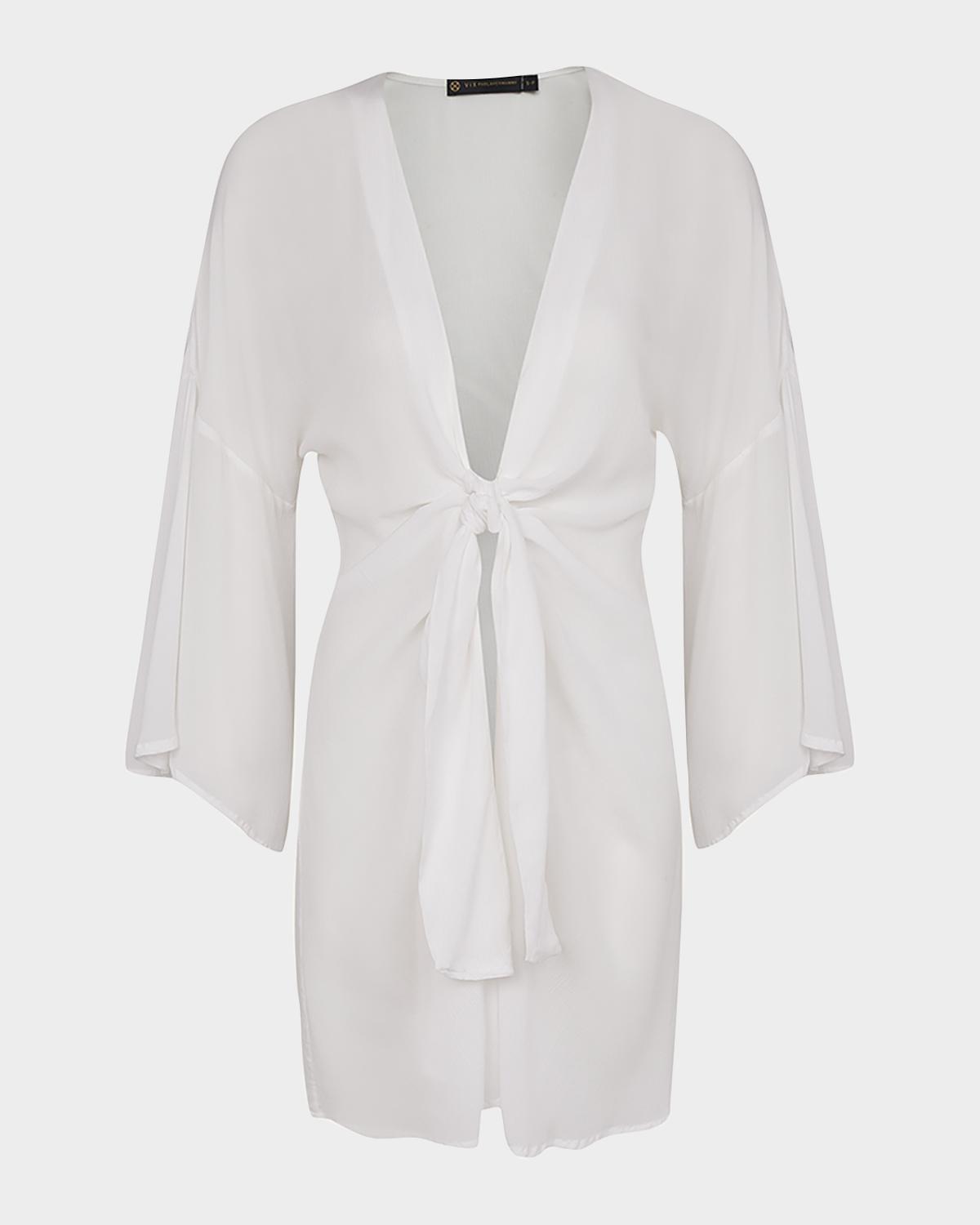 Vix Solid Perola Knot Short Coverup