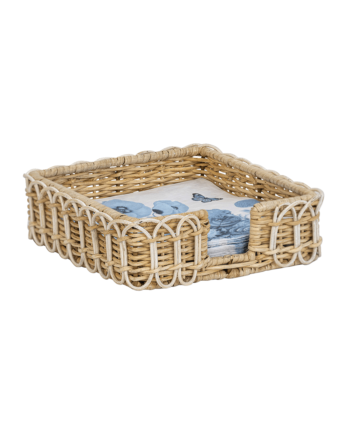 Juliska Provence Rattan Luncheon Napkin Holder - Whitewash