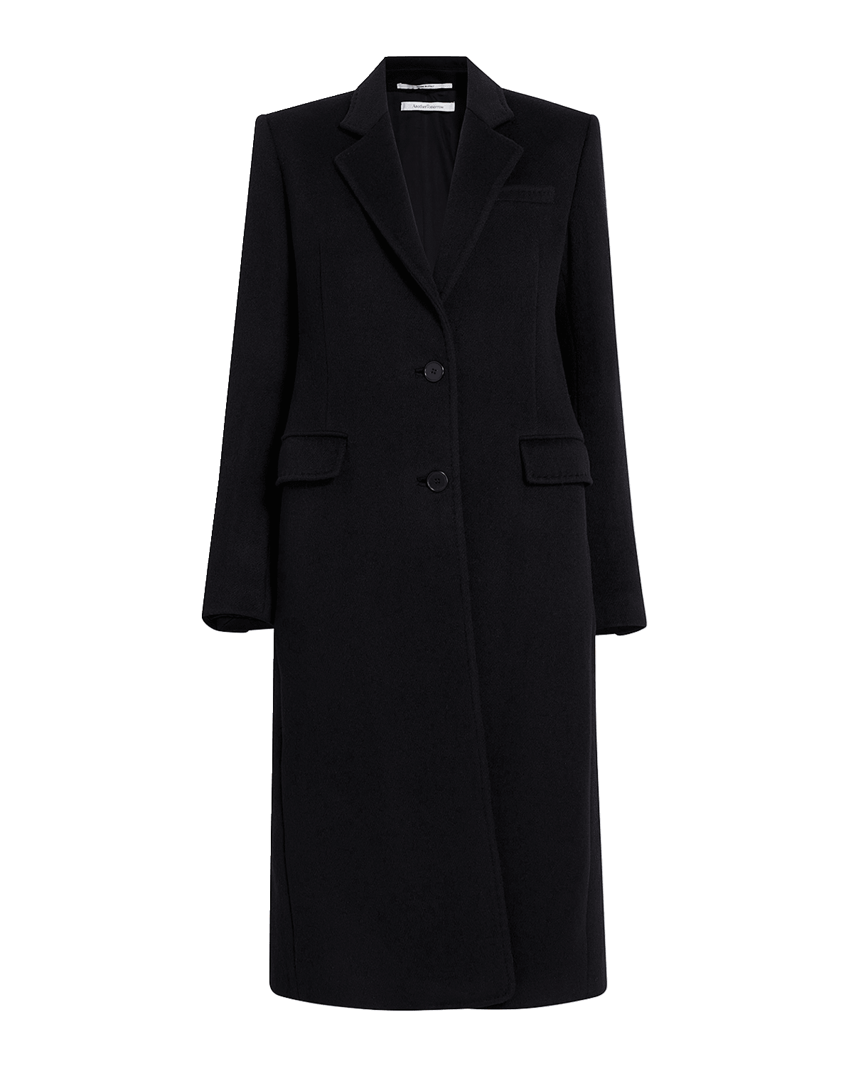 Another Tomorrow Cashmere Blend Tailored Peacoat