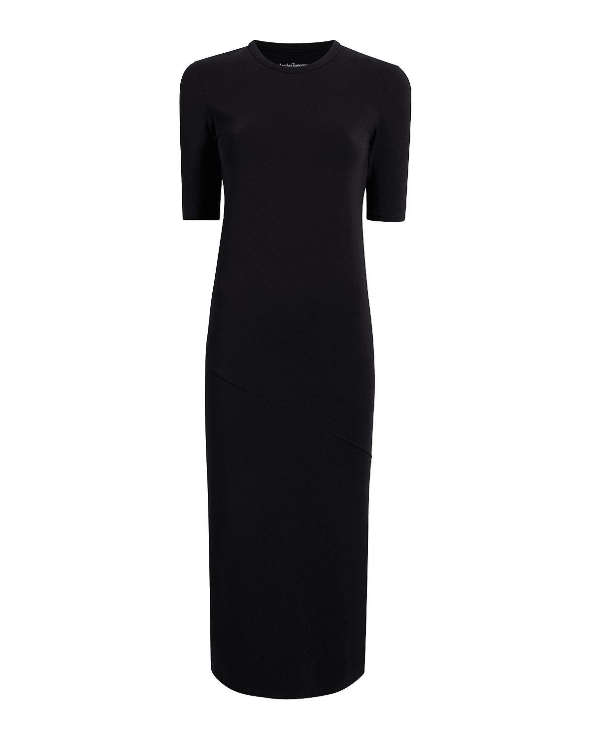 Another Tomorrow Fitted Midi Dress w/ Elbow Sleeves
