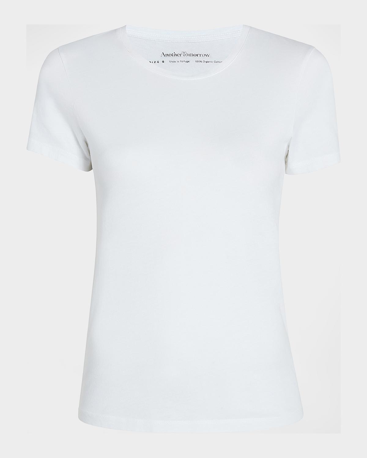 Another Tomorrow Crew-Neck Cotton Tee