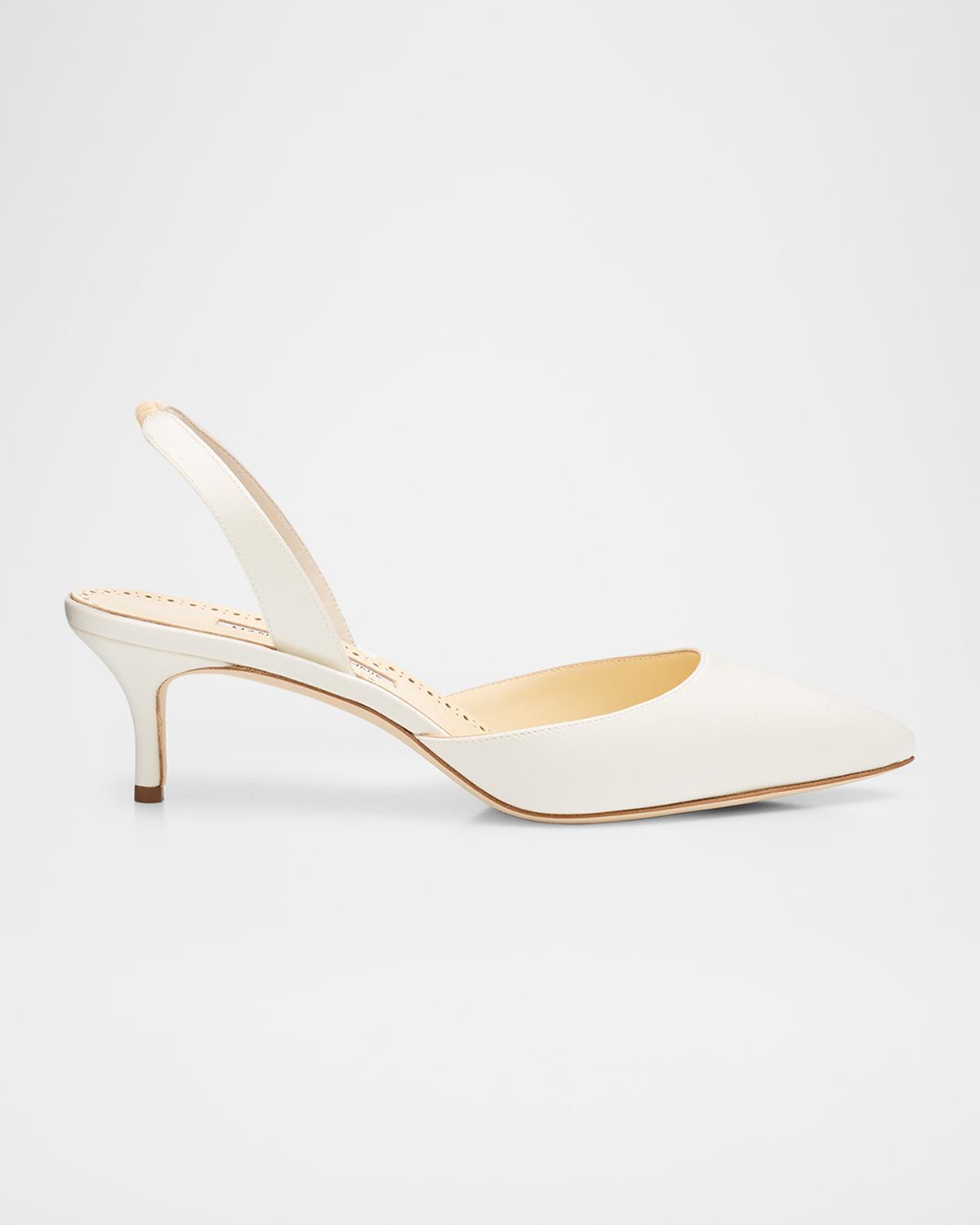 Manolo Blahnik Carolyne Kitten-Heel Halter Pumps