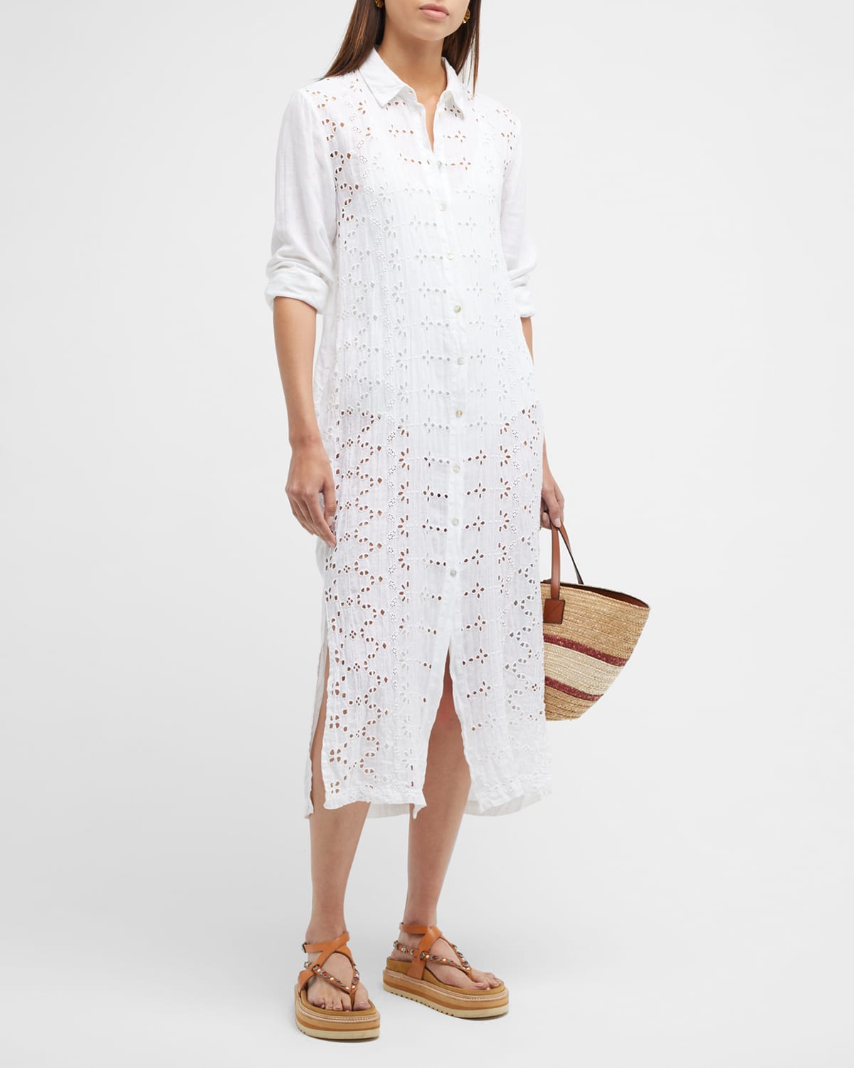 White Eyelet Dress Neiman Marcus