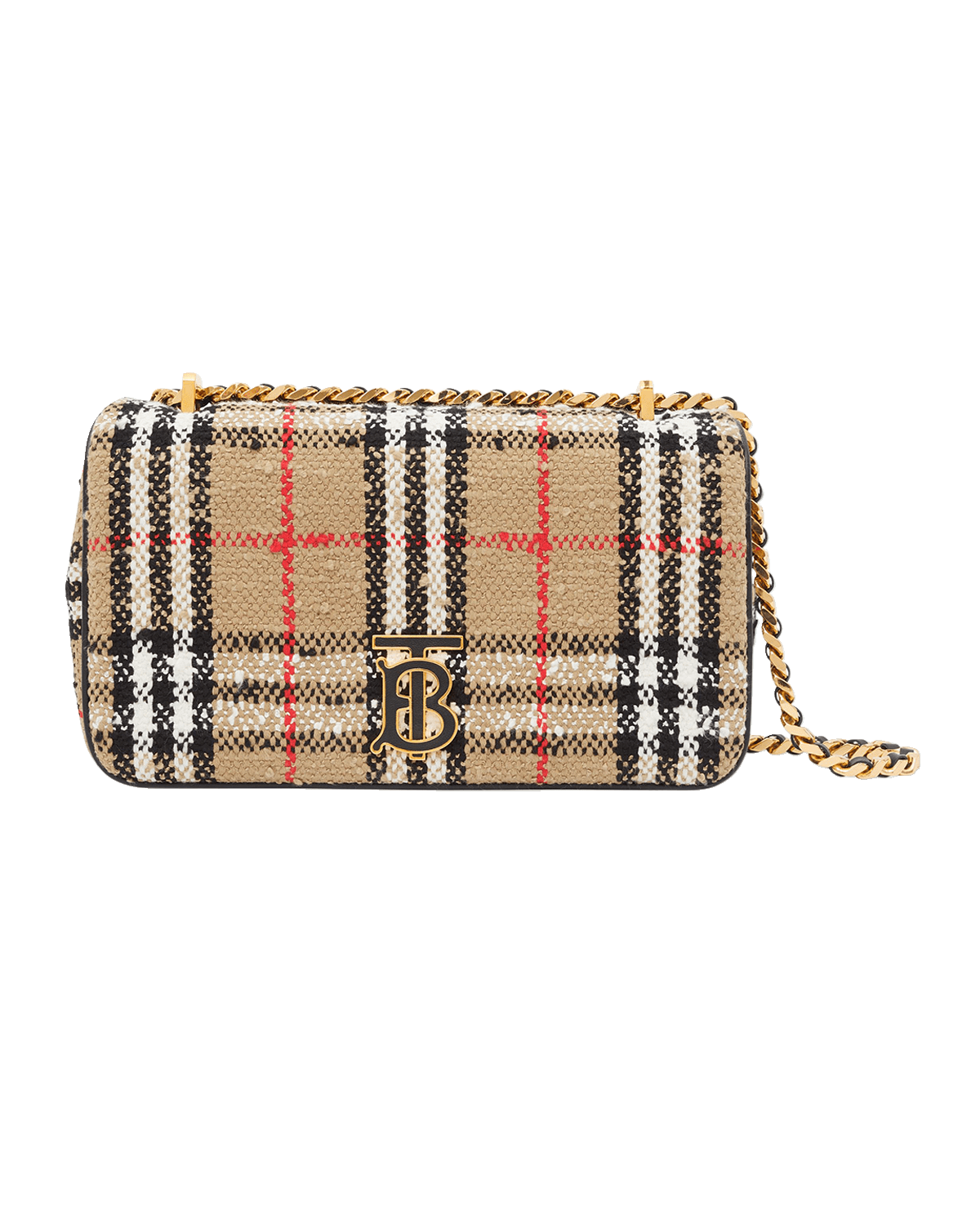 Burberry Lola Small Vintage Check Boucle Shoulder Bag