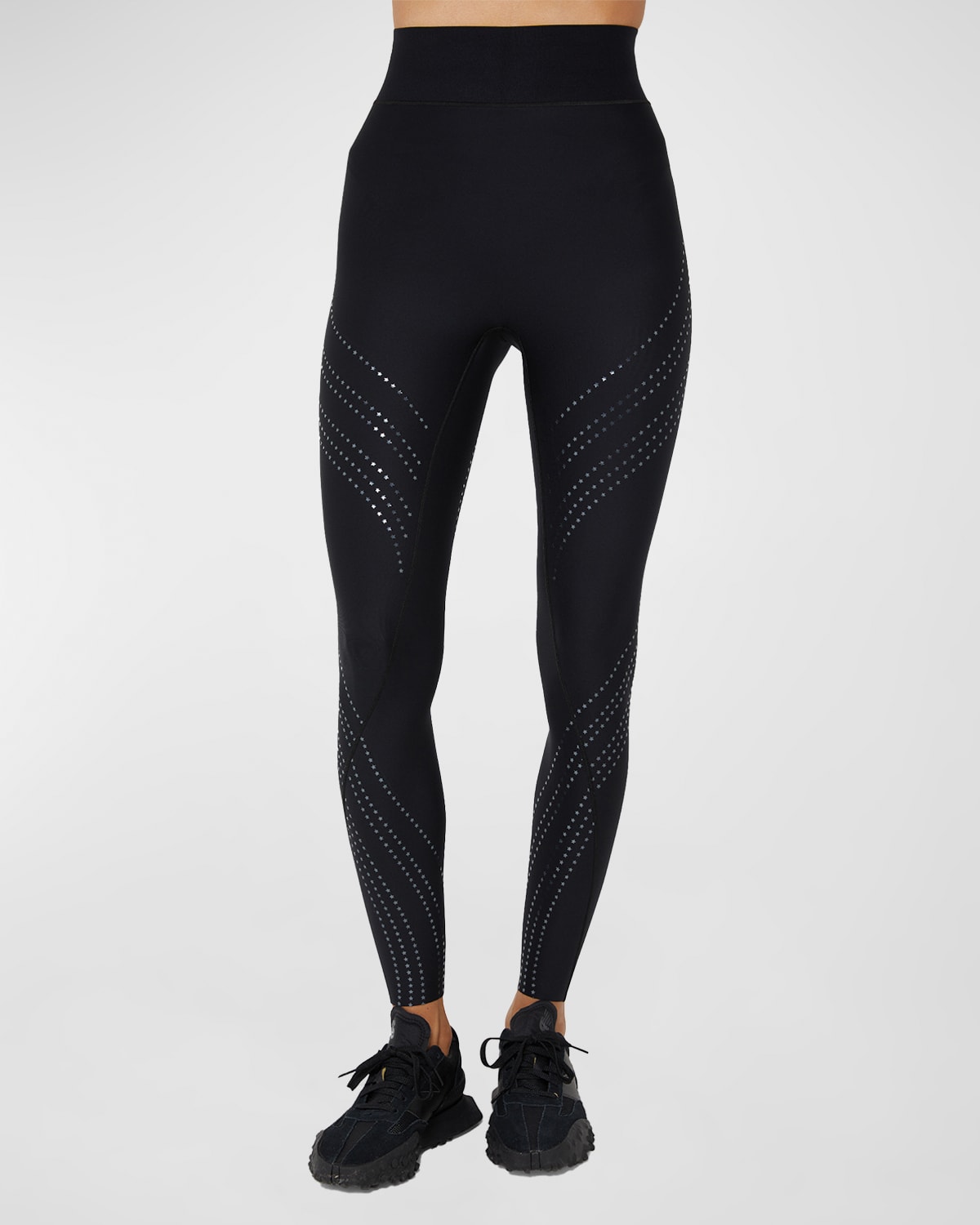Black Stretch Nylon Blend Leggings main image 1