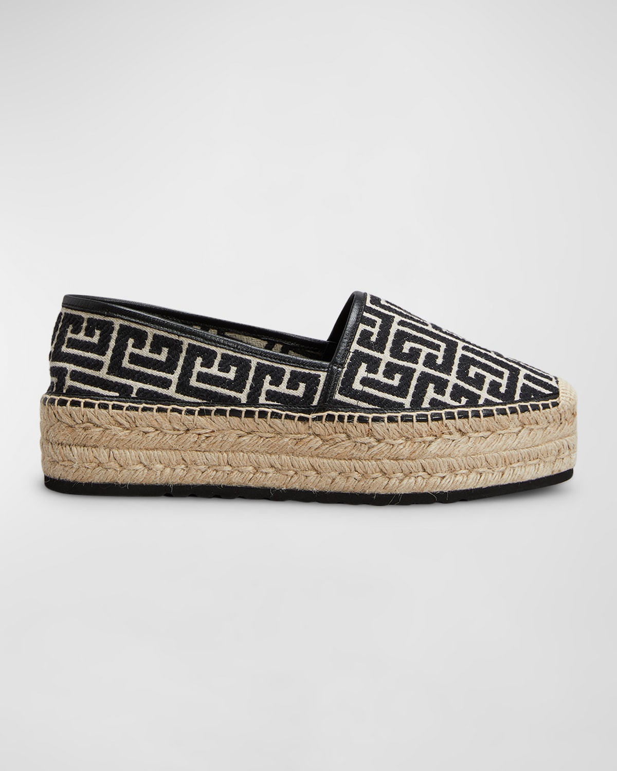 Balmain Men's Monogram Jacquard Espadrilles