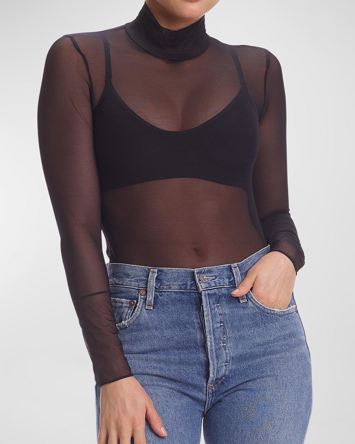 Sheer Long Sleeves Top | Neiman Marcus