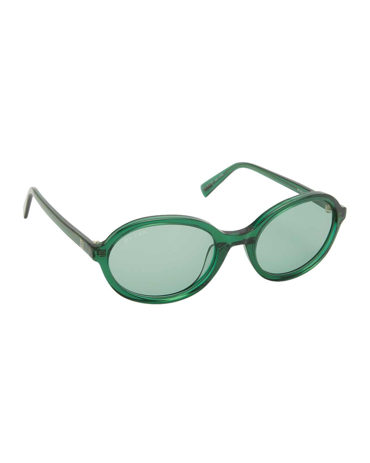 BY FAR Velvet Semi-Transparent Round Acetate Sunglasses