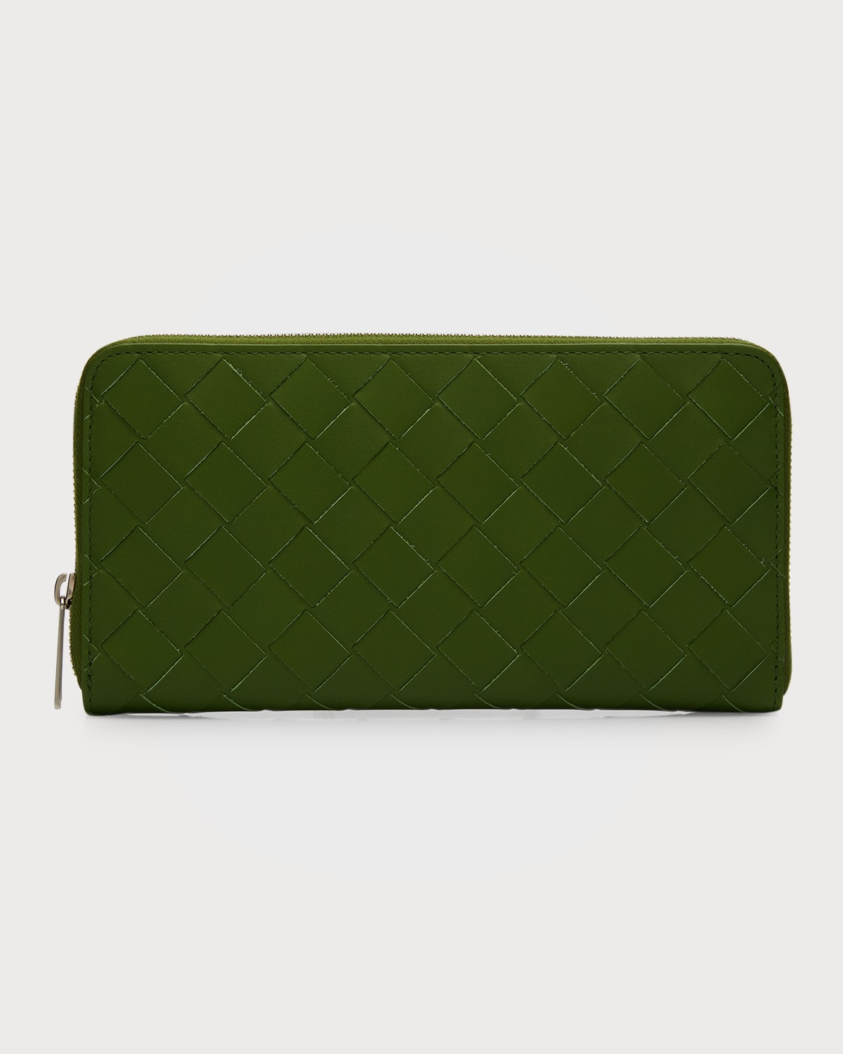 Bottega Veneta Men's Intrecciato Leather Zip-Around Wallet