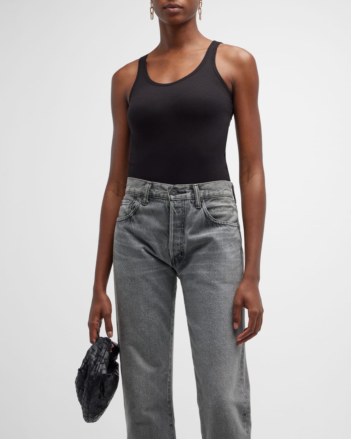 Modal Rib V-Neck Tank Bodysuit