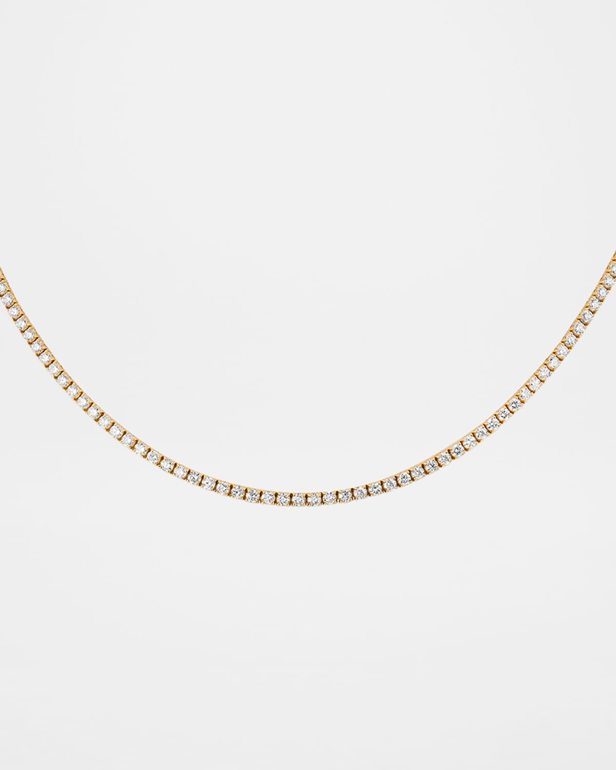 Neiman Marcus Diamonds 18K Yellow Gold 4 Prong Straight Line Diamond Necklace