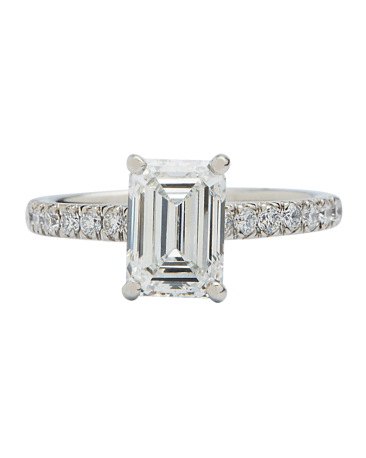 Neiman Marcus Lab Grown Diamonds Platinum Emerald-Cut Lab-Grown Diamond Ring