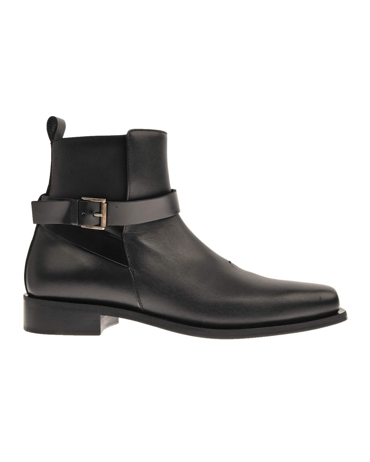 Costume National Men's Buckle Zip Leather Ankle Boots
