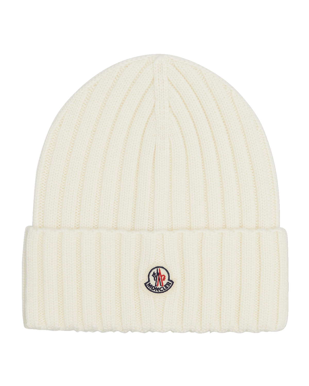 Moncler Ribbed Wool Beanie w/ Logo