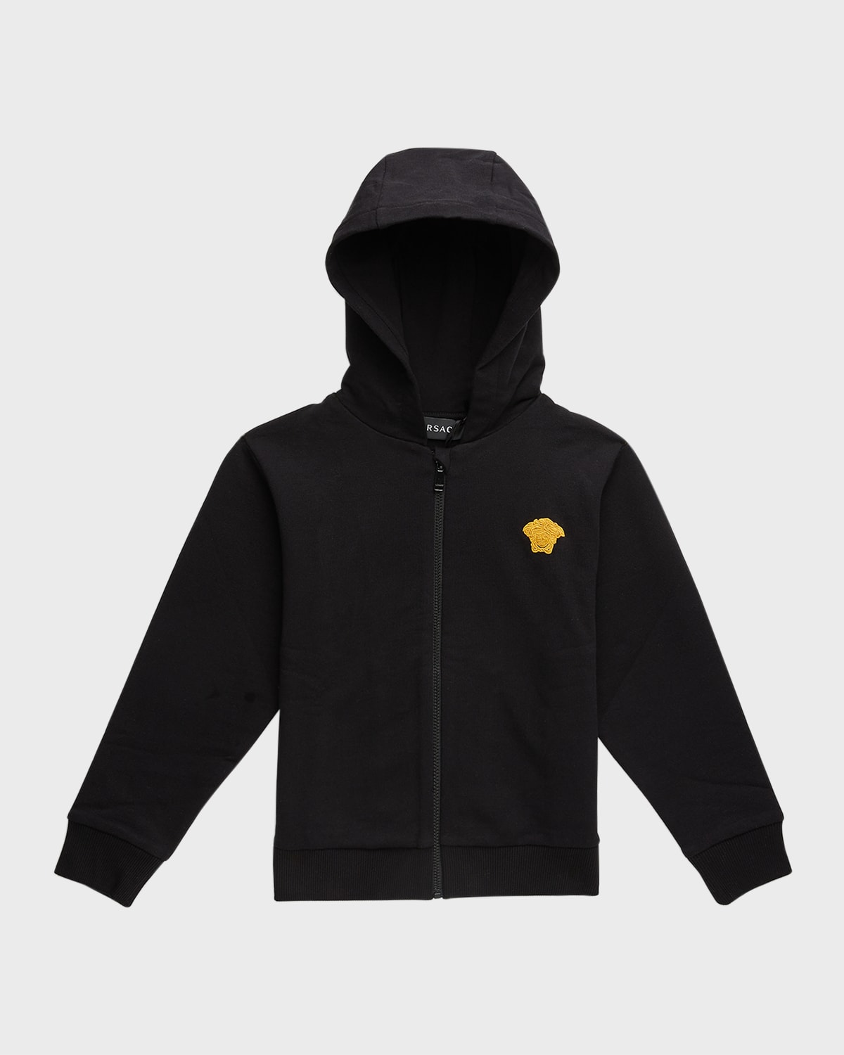 Versace Boy's Zip-Front Medusa Hoodie, Size 4-6