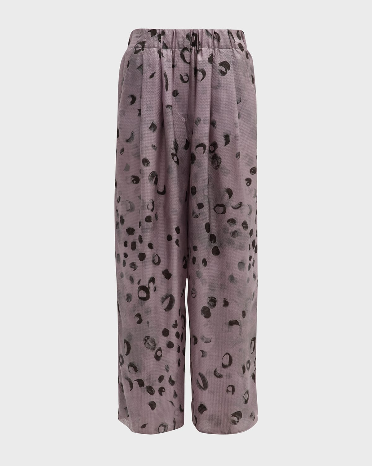 Giorgio Armani Printed Silk Wide-Leg Pants