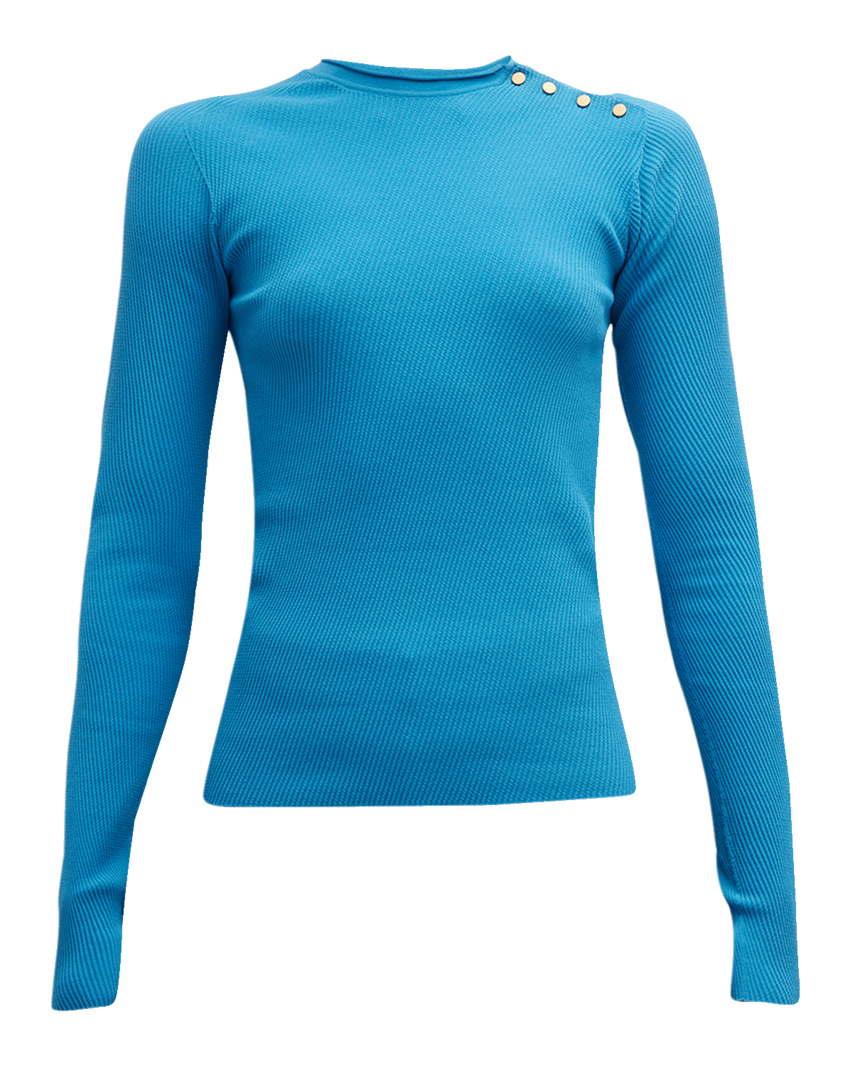 Giorgio Armani Snap-Button Ribbed Knit Top