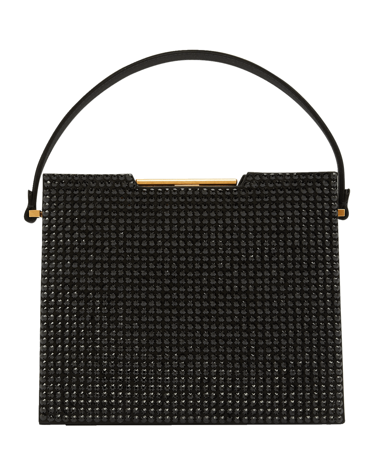 Giorgio Armani Crystal-Embellished Satin Top-Handle Bag