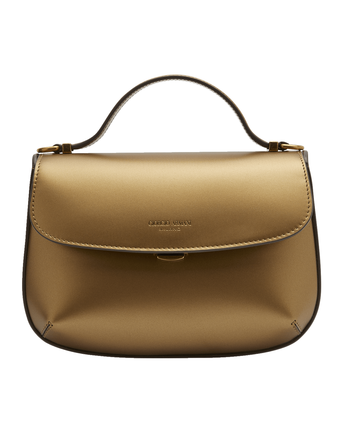 Giorgio Armani Metallic Calf Leather Crossbody Bag