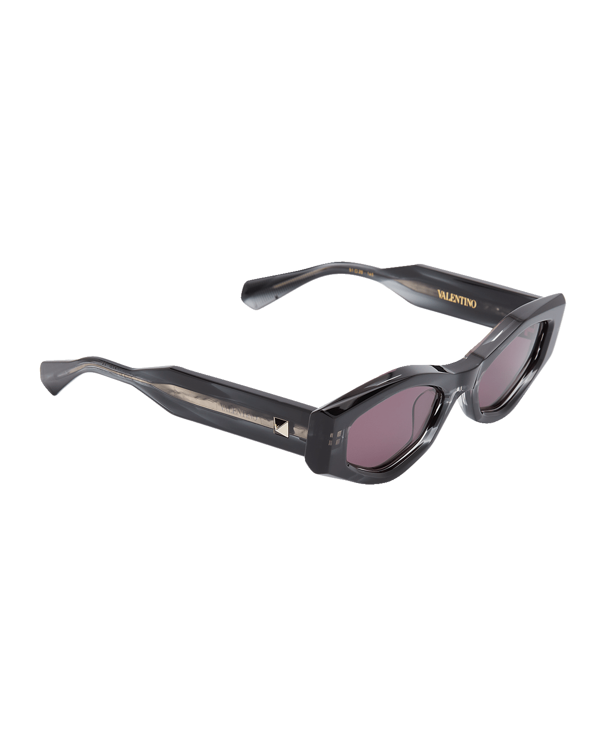 Valentino Garavani Tre Acetate & Titanium Cat-Eye Sunglasses