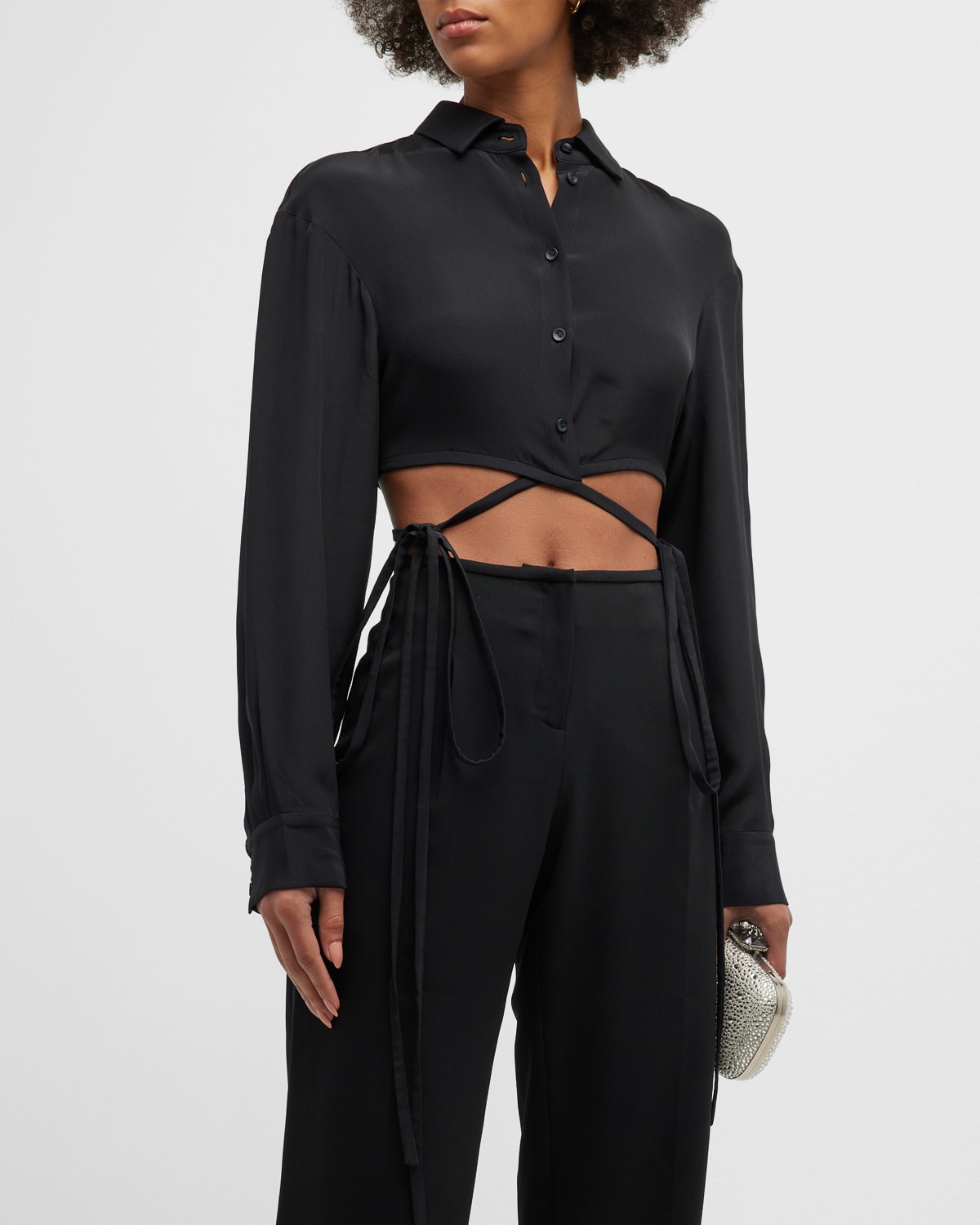 Cropped Silk Top | Neiman Marcus
