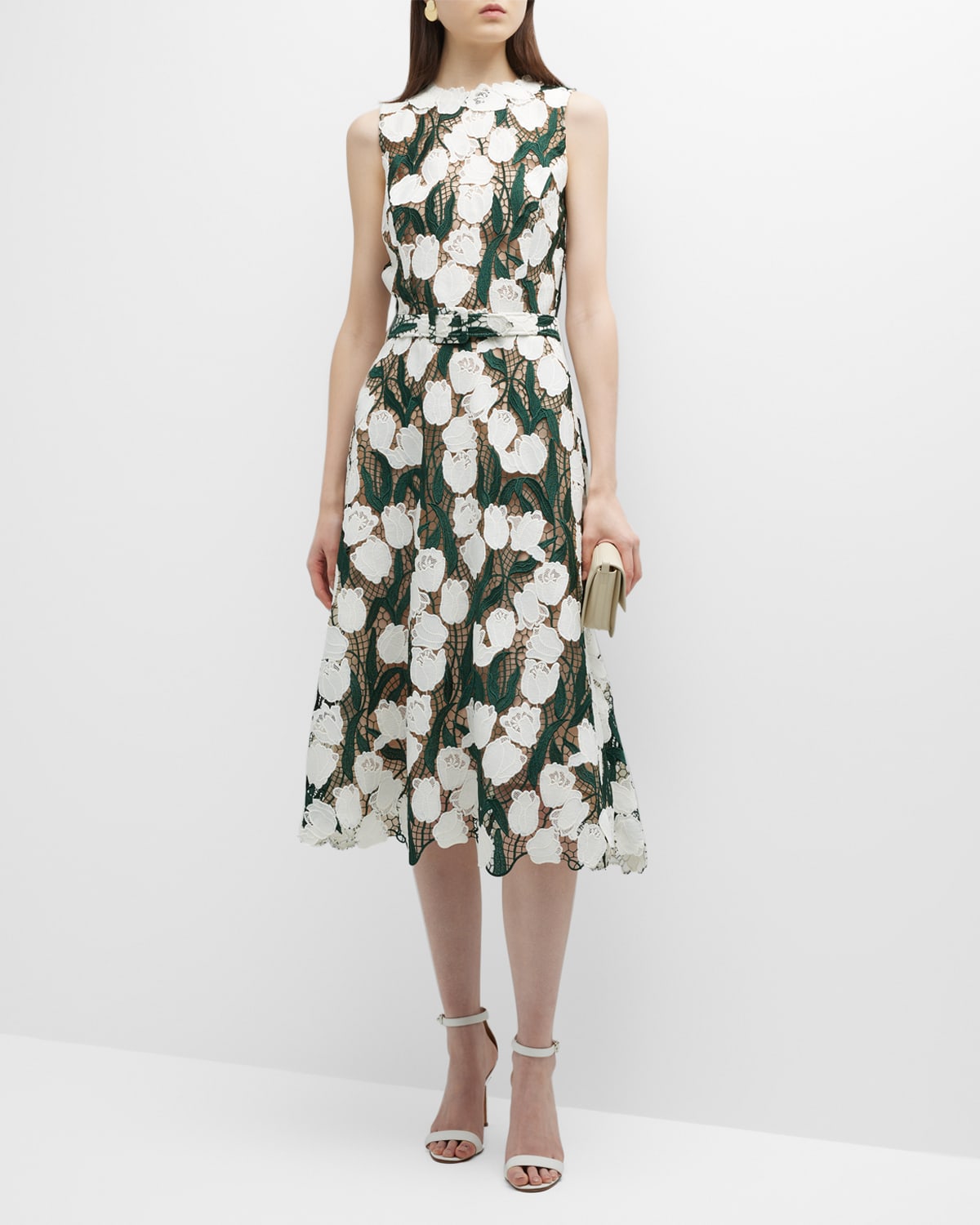 Oscar De La Renta Silk Dress | Neiman Marcus