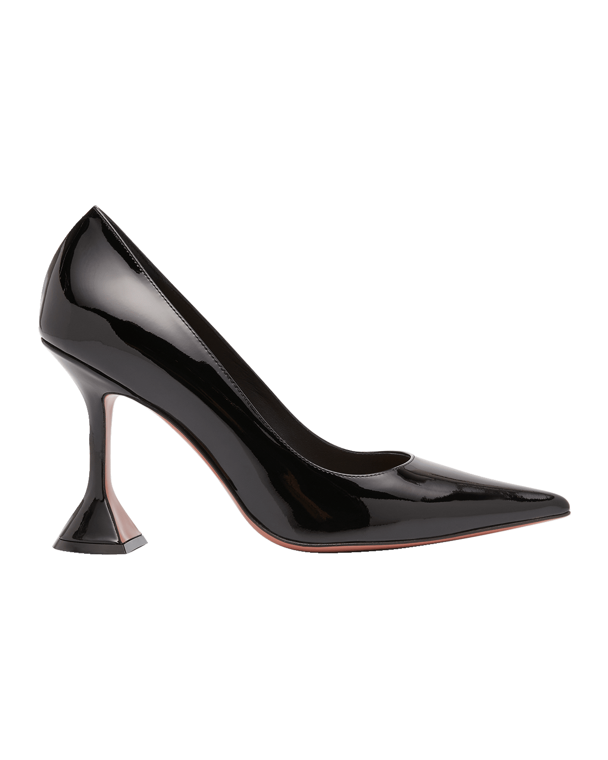 Amina Muaddi Ami Patent Leather Pedestal Pumps