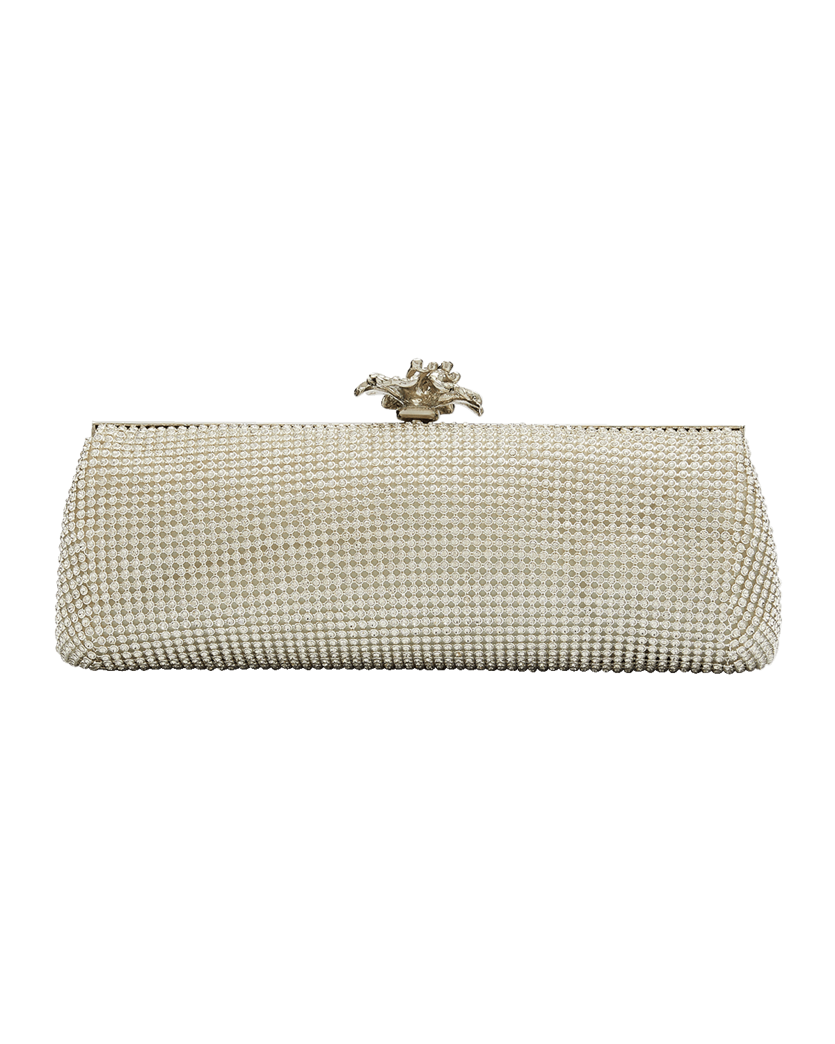 Whiting & Davis Flower Crystal Long Clutch Bag