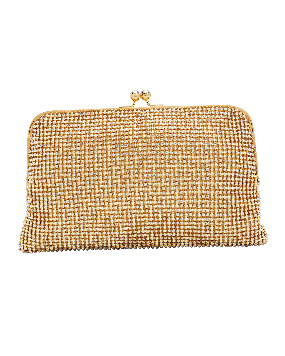 Whiting & Davis Dimple Crystal Mesh Clutch Bag