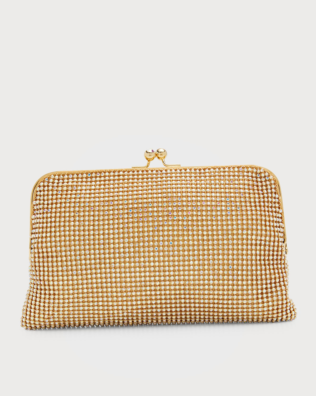 Whiting & Davis Dimple Crystal Mesh Clutch Bag