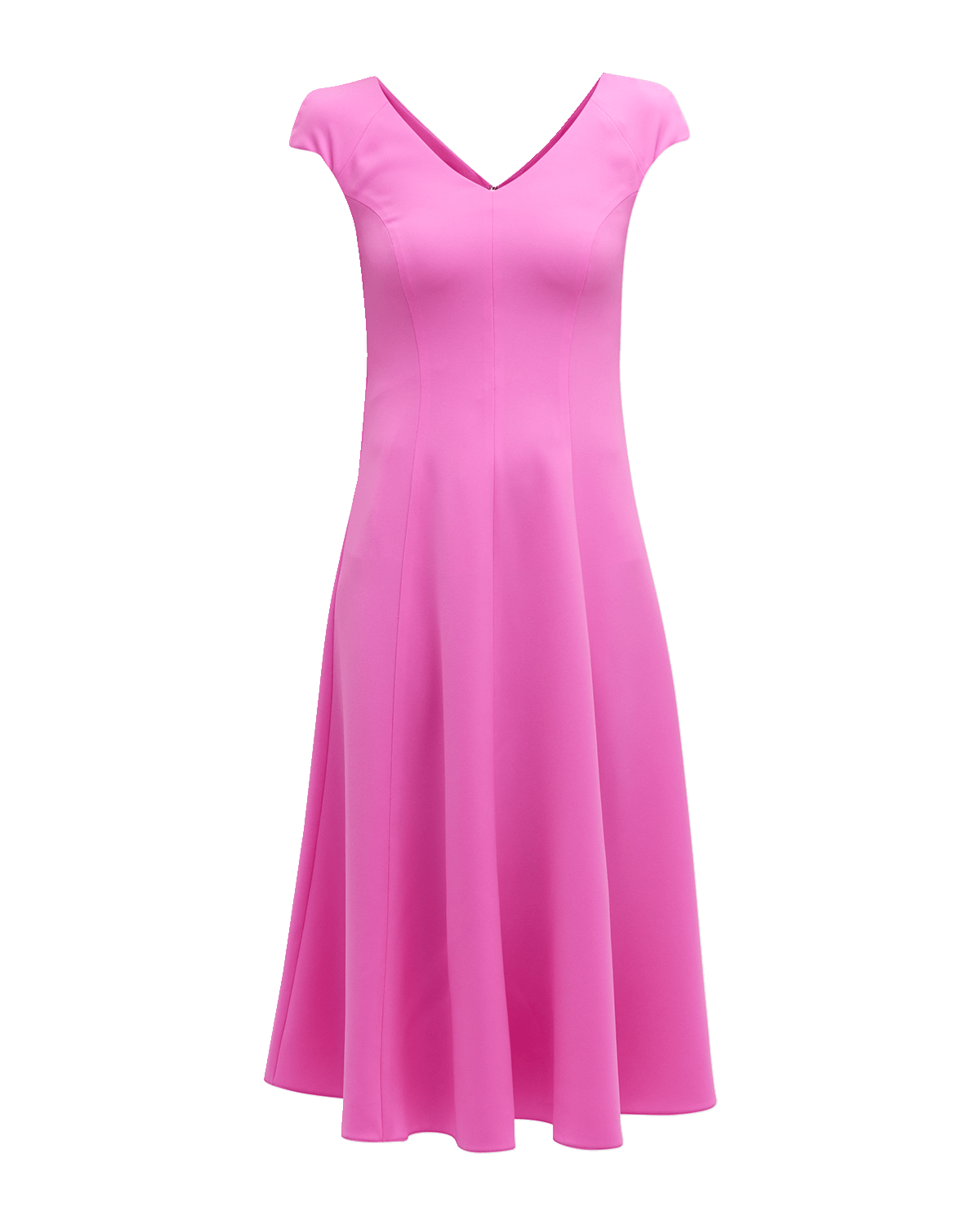 Emporio Armani Cap-Sleeve A-Line Midi Dress