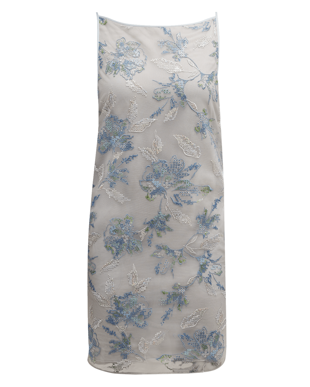 Emporio Armani Floral-Embroidered Bodycon Mini Dress