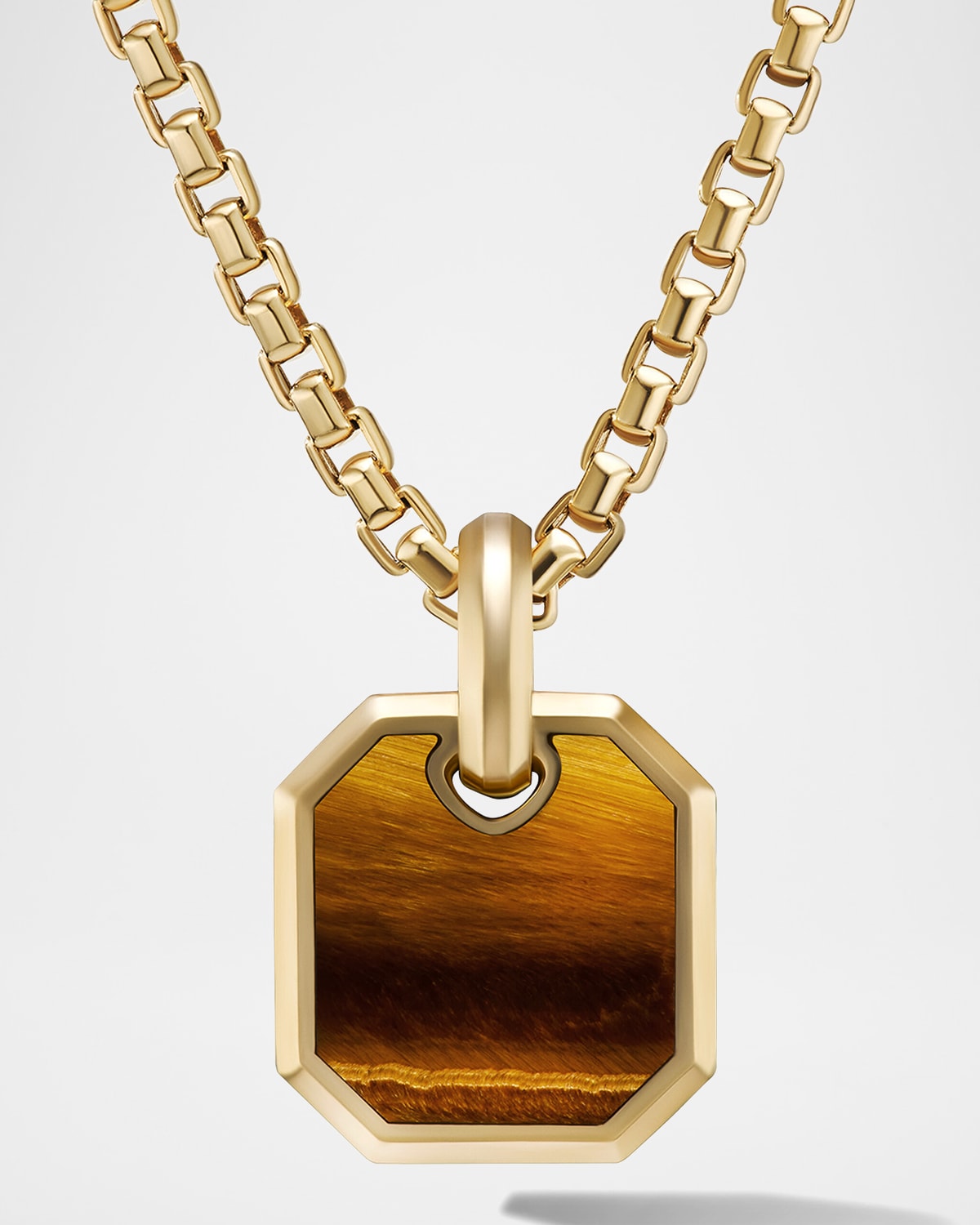 David Yurman Men's Roman Pendant with Gemstone in 18K Gold, 15mm