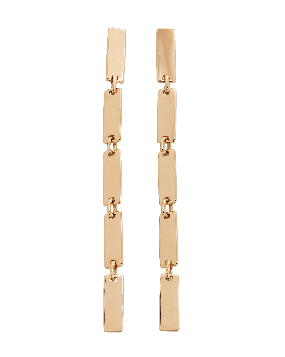 LANA 14K Linear Dangle Tag Link Earrings, 65mm