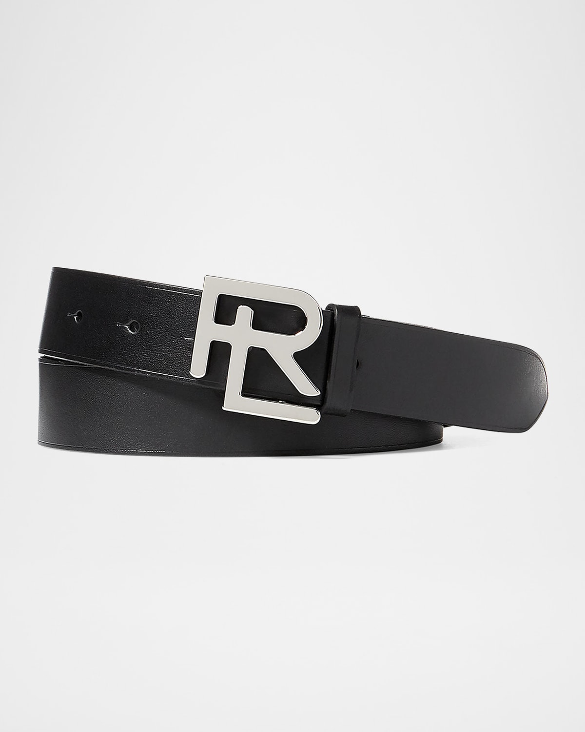Ralph Lauren Purple Label Men 's RL-Logo Leather Belt