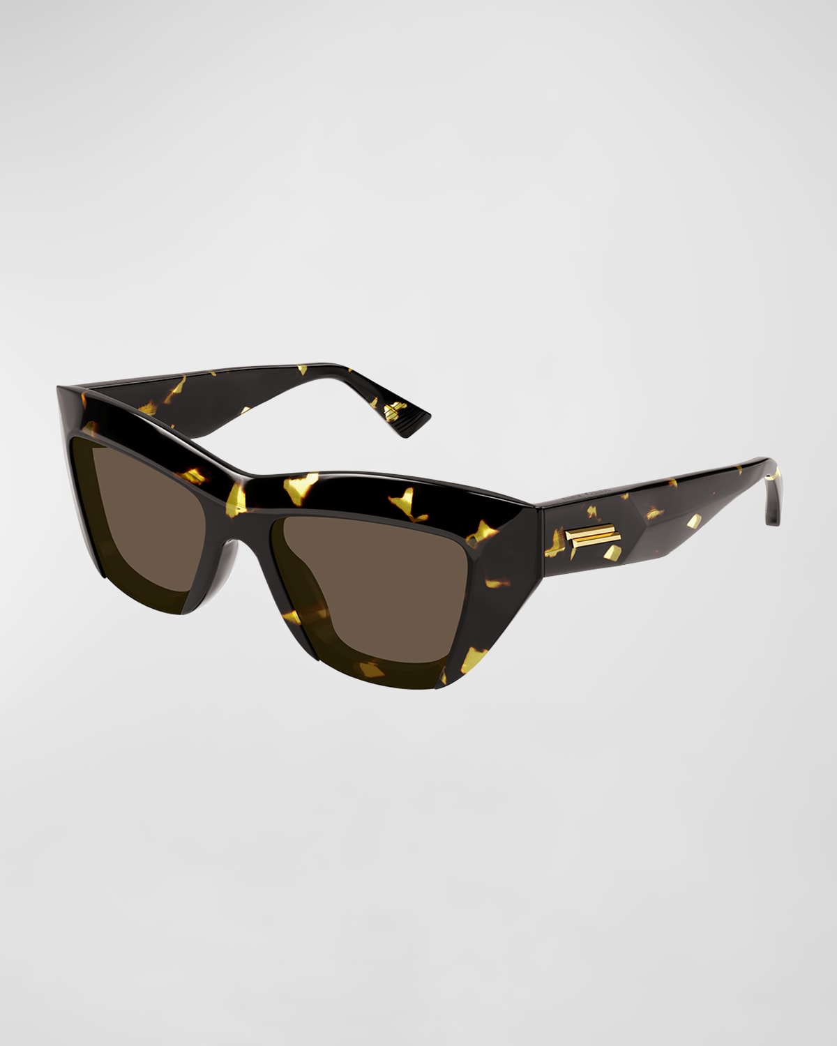 Bottega Veneta Raised Logo Acetate Cat-Eye Sunglasses