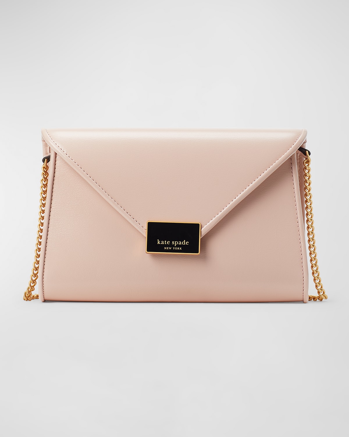 Chain Strap Leather Clutch | Neiman Marcus