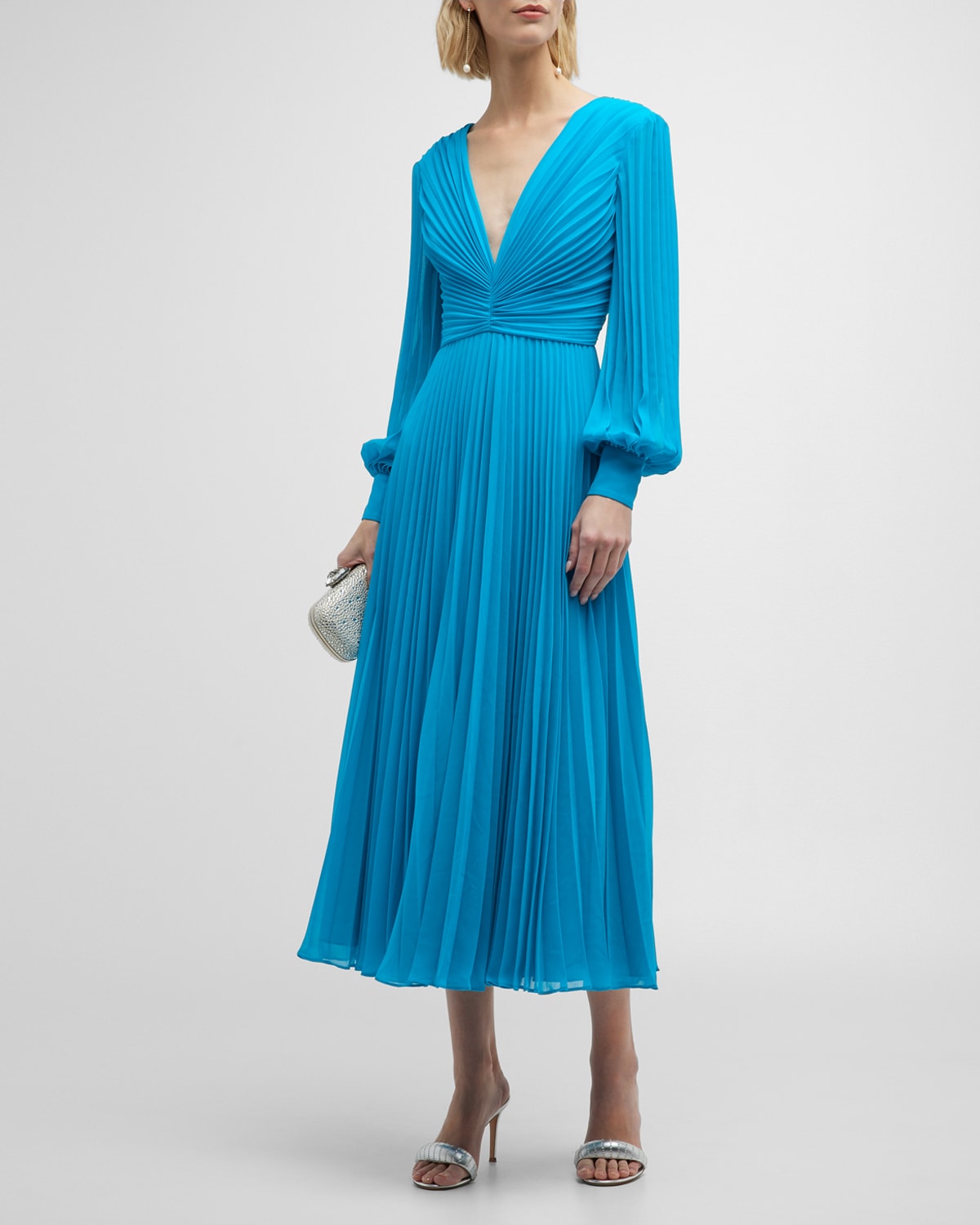 Bishop Sleeves Dress | Neiman Marcus