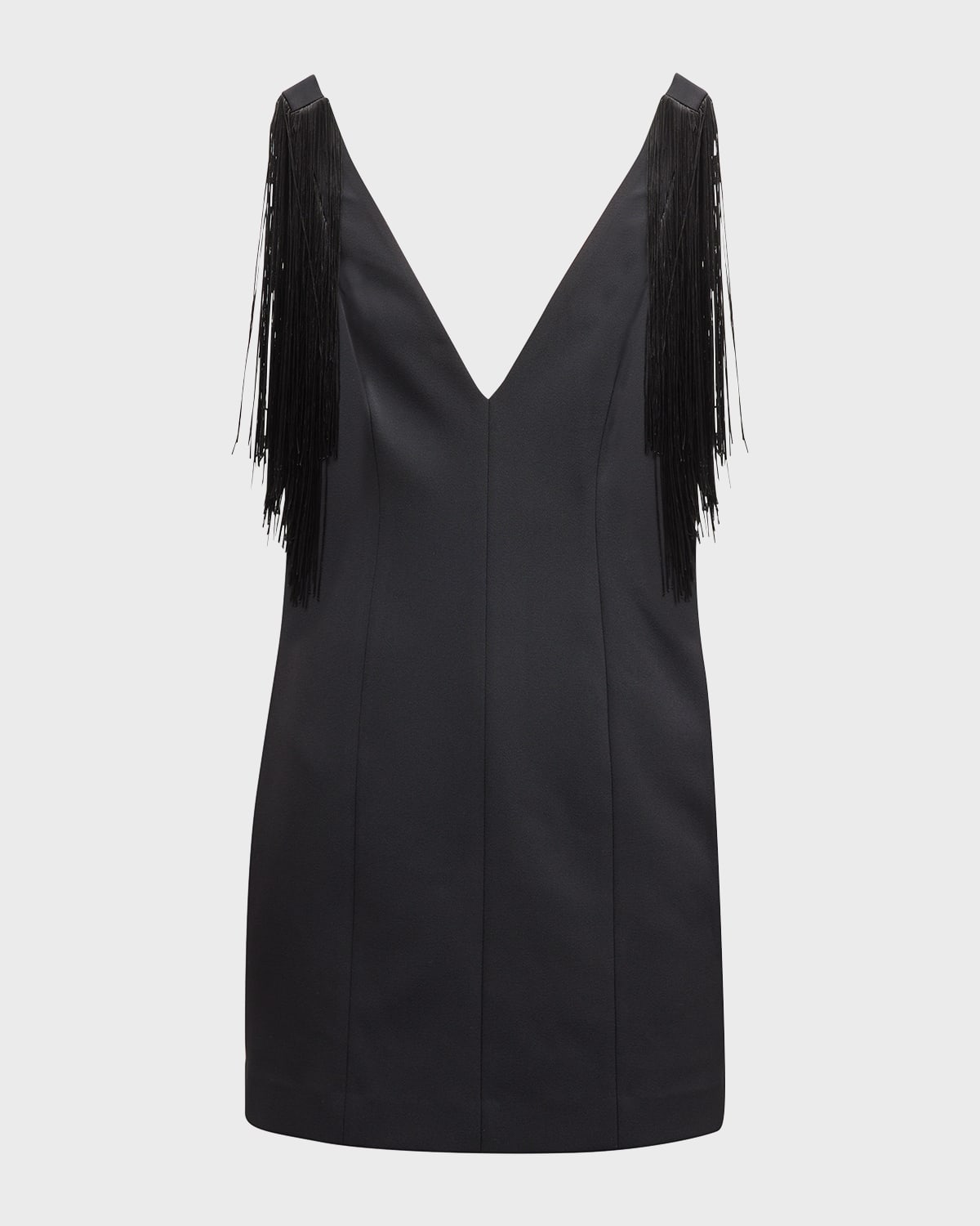 PINKO Favignana Fringe Crepe Mini Dress