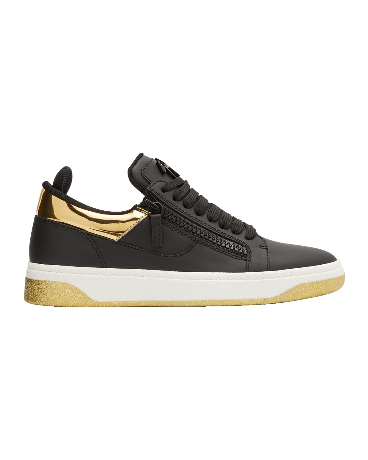 Giuseppe Zanotti Men's Double-Zip Leather Sneakers