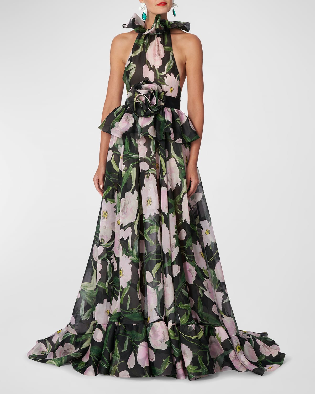 Silk Chiffon Gown | Neiman Marcus