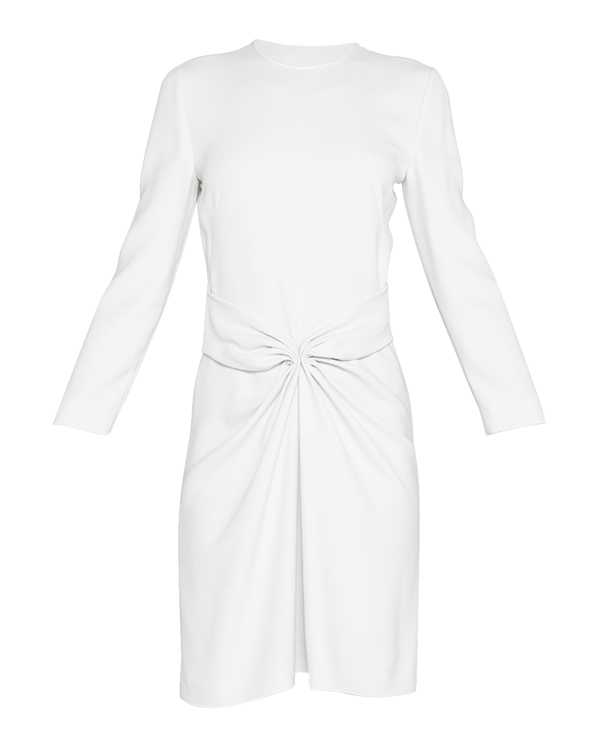 Giorgio Armani Ruched Long-Sleeve A-Line Dress