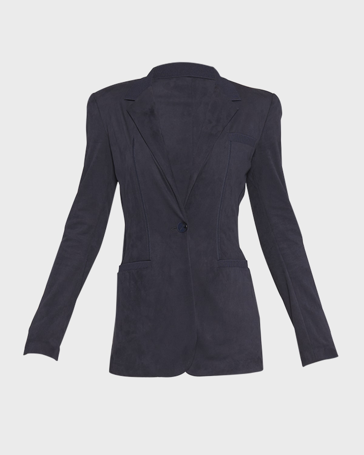 Giorgio Armani Ultra Vegan Suede Single-Breasted Blazer