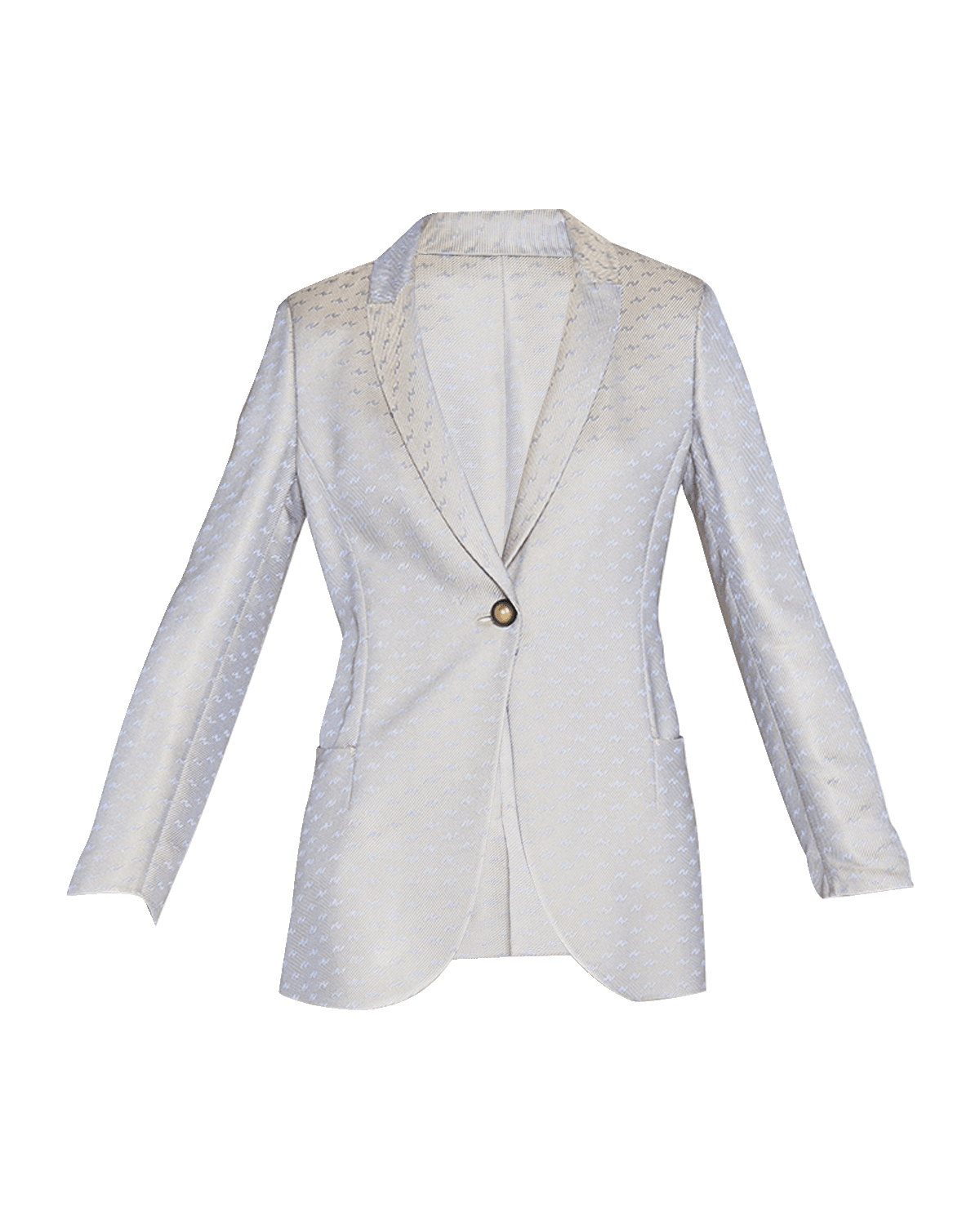 Giorgio Armani Abstract Jacquard Single-Breasted Blazer