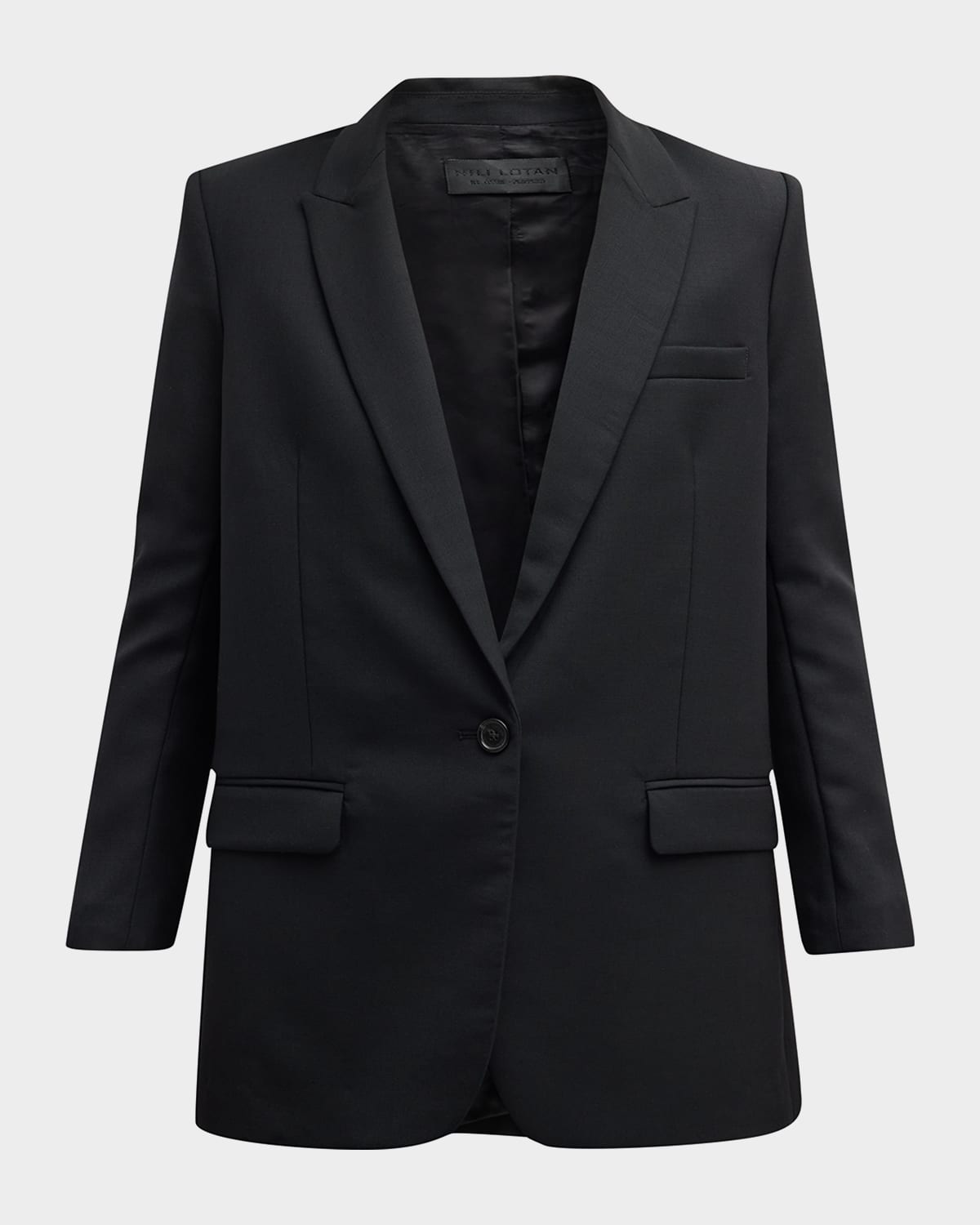 Nili Lotan Diane Single-Breasted Blazer Jacket